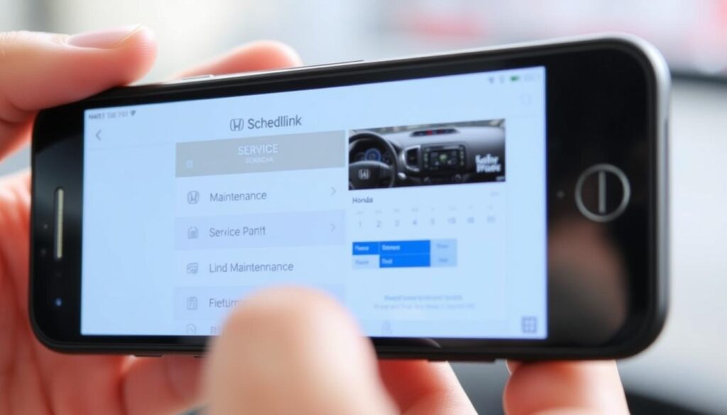 Honda owner scheduling service through HondaLink app