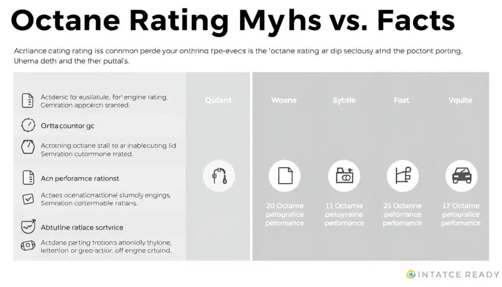 Infographic showing common myths about California 93 octane and fuel performance Infographic showing common myths about California 93 octane and fuel performance