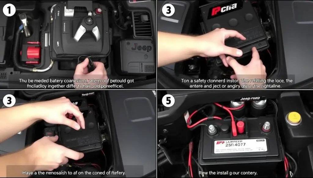Jeep Compass battery replacement process