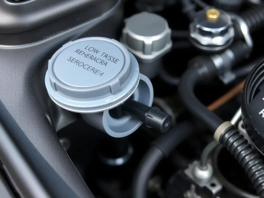 Low-pressure port location on car AC system with cap removed