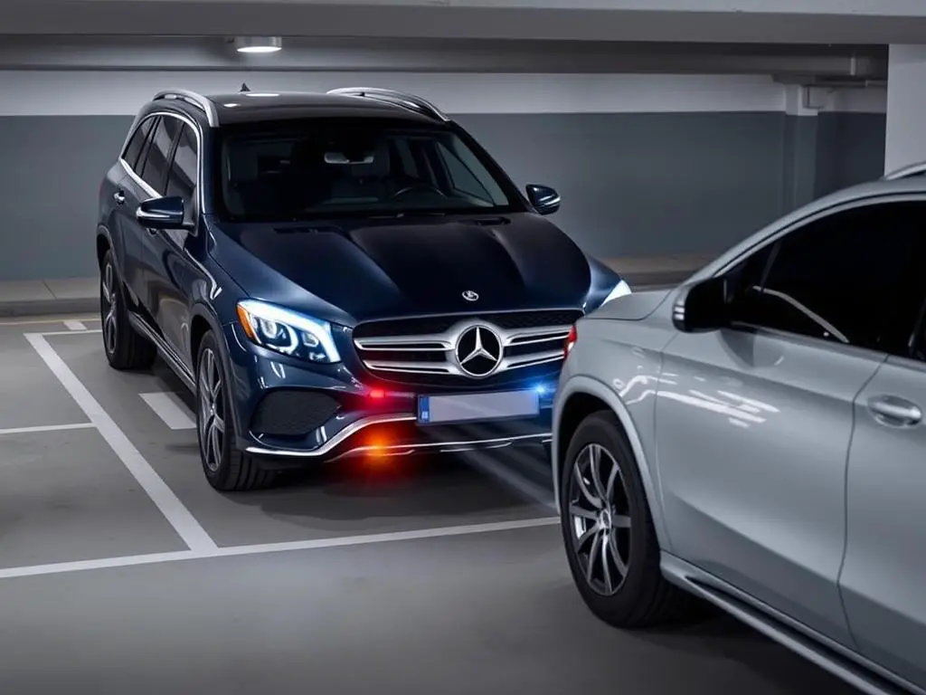 Mercedes Parking Assistance Package preventing potential vehicle damage Mercedes Parking Assistance Package preventing potential vehicle damage