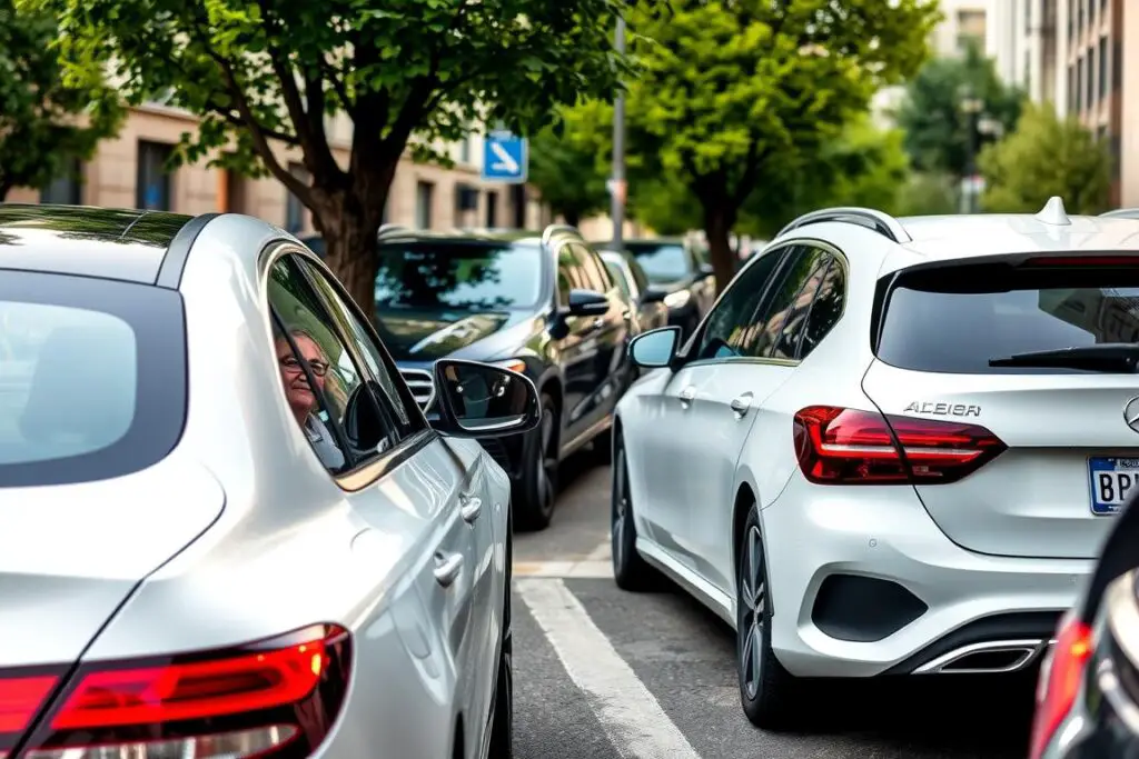 Mercedes owner using Parking Assistance Package in real-world situation Mercedes owner using Parking Assistance Package in real-world situation