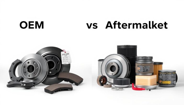 OEM vs aftermarket auto parts comparison showing quality and price differences