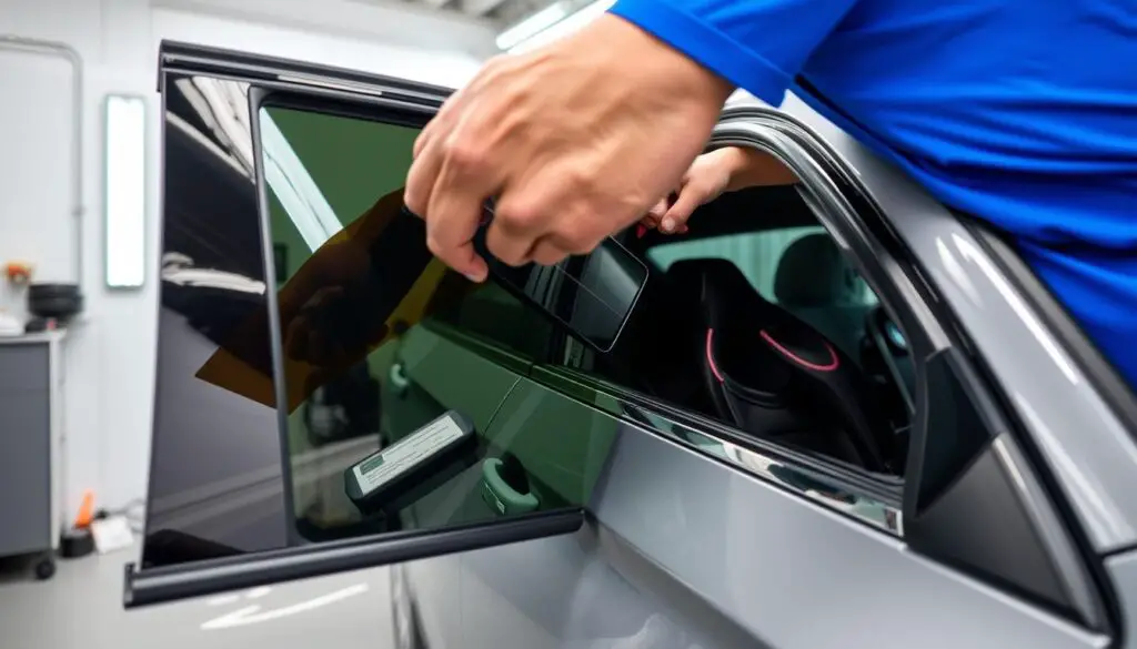 Professional window tint installation process for UV protection