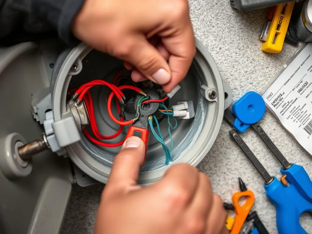 Repairing damaged wiring in sprinkler system