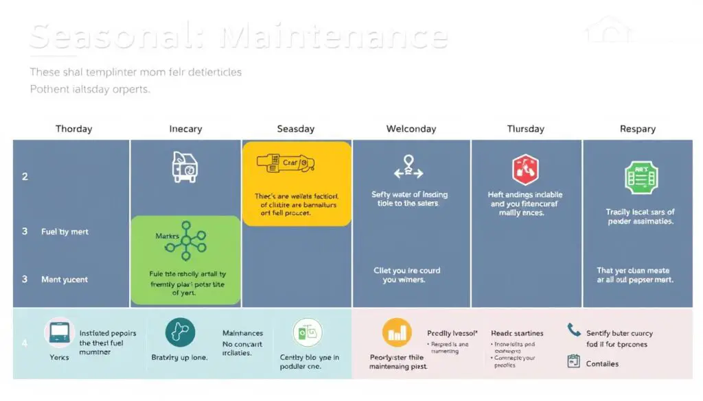 Seasonal maintenance calendar for fuel system care