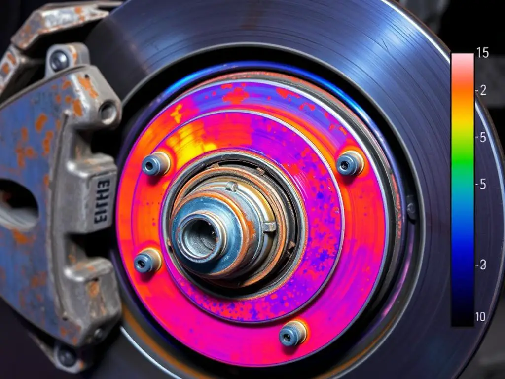 Stuck brake caliper causing pad to remain in contact with rotor