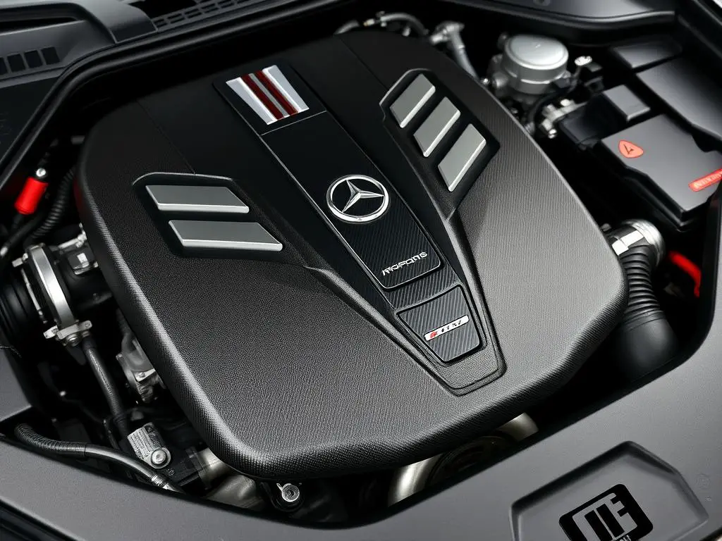 Stylish engine cover with manufacturer branding