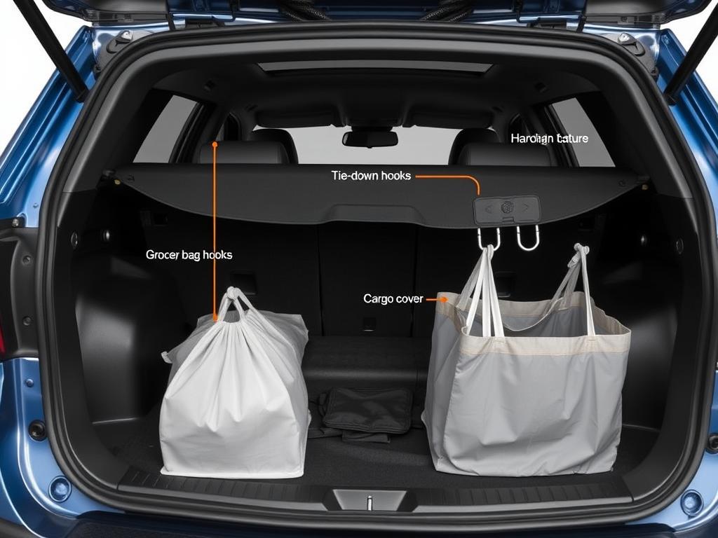 Subaru Crosstrek standard cargo features and tie-down points