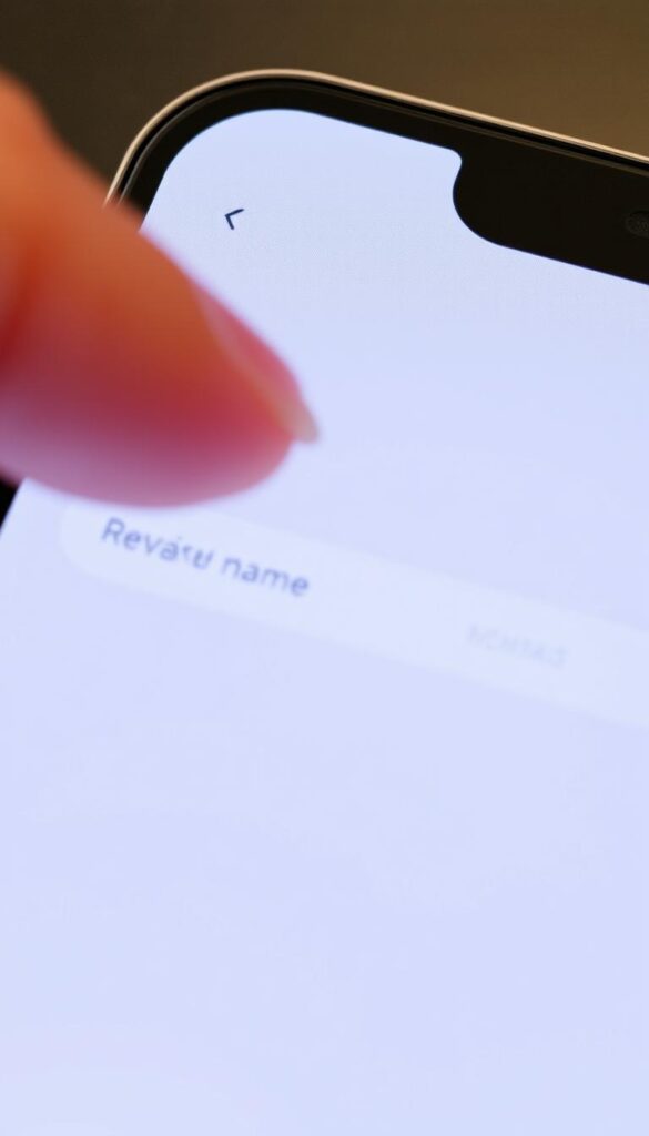 Tesla app showing the vehicle name being tapped