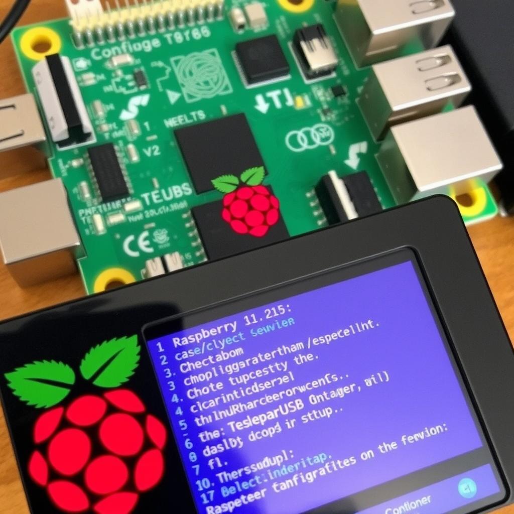 TeslaUSB software being configured on a Raspberry Pi for automatic footage backup