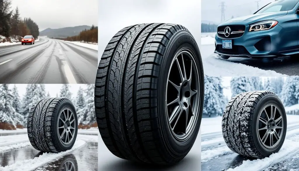 Toyo Celsius 2 tire performance in various weather conditions shown in a collage Toyo Celsius 2 tire performance in various weather conditions shown in a collage