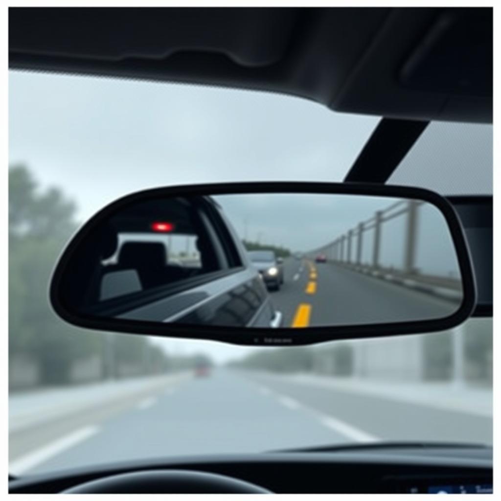 Toyota Blind Spot Monitor highlighting vehicle in blind spot Toyota Blind Spot Monitor highlighting vehicle in blind spot