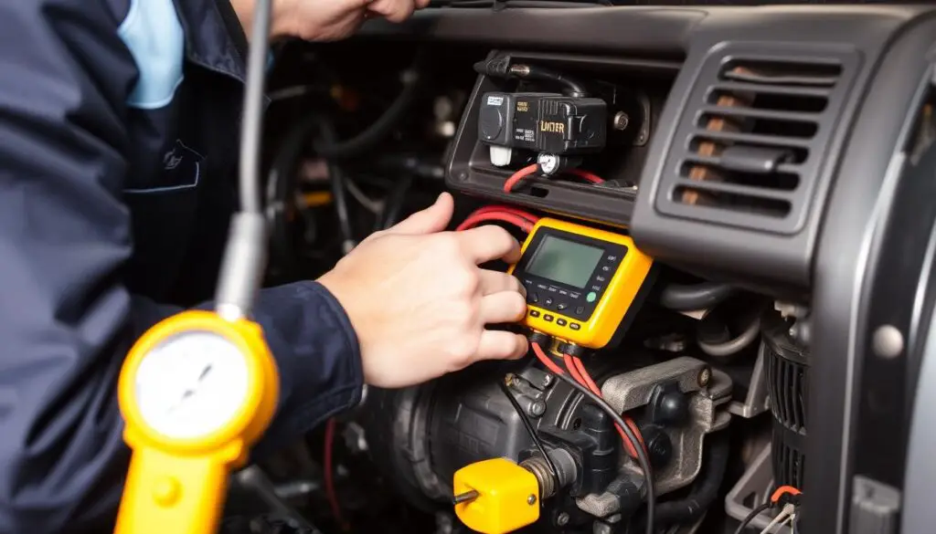 Troubleshooting car AC system with diagnostic tools