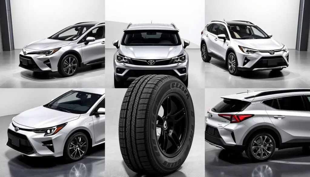 Various vehicles equipped with Toyo Celsius 2 tires showing versatility across different vehicle types Various vehicles equipped with Toyo Celsius 2 tires showing versatility across different vehicle types