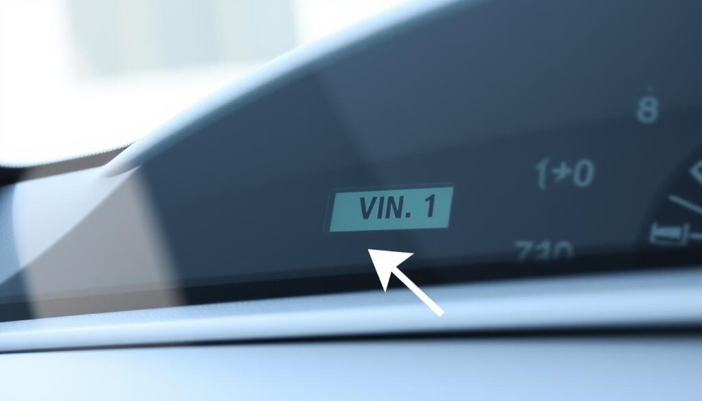 Vehicle identification number (VIN) location on dashboard for gas cap compatibility lookup