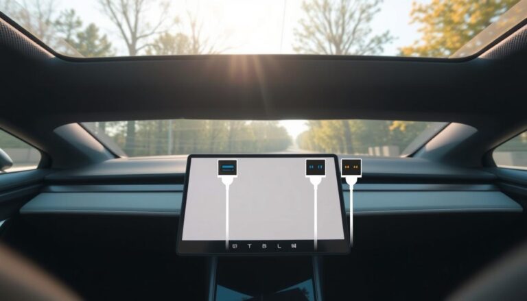 Where is USB Port in Tesla Model Y
