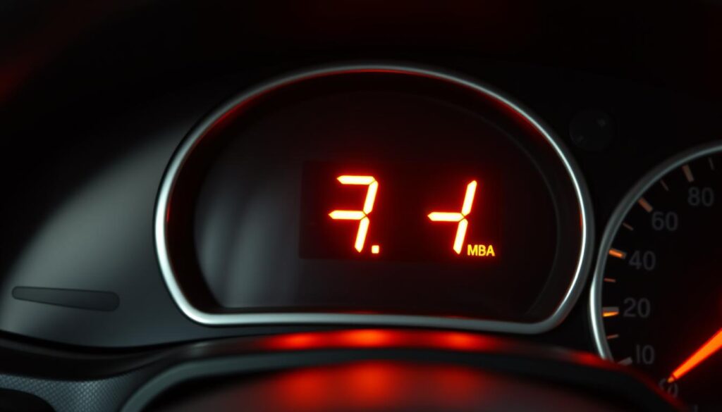 blinking mileage display