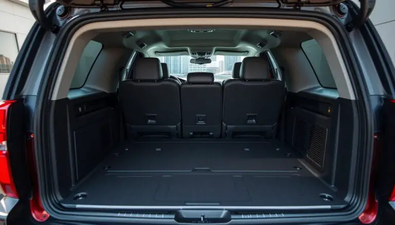 2025 Chevrolet Suburban cargo area with all seats up showing the 41.5 cubic feet of space