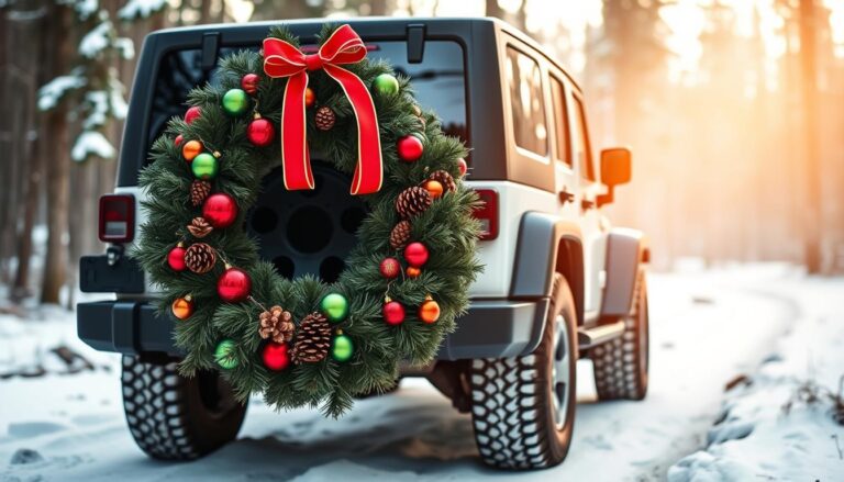 Jeep Spare Tire Christmas Wreath: Festive Jeep Décor