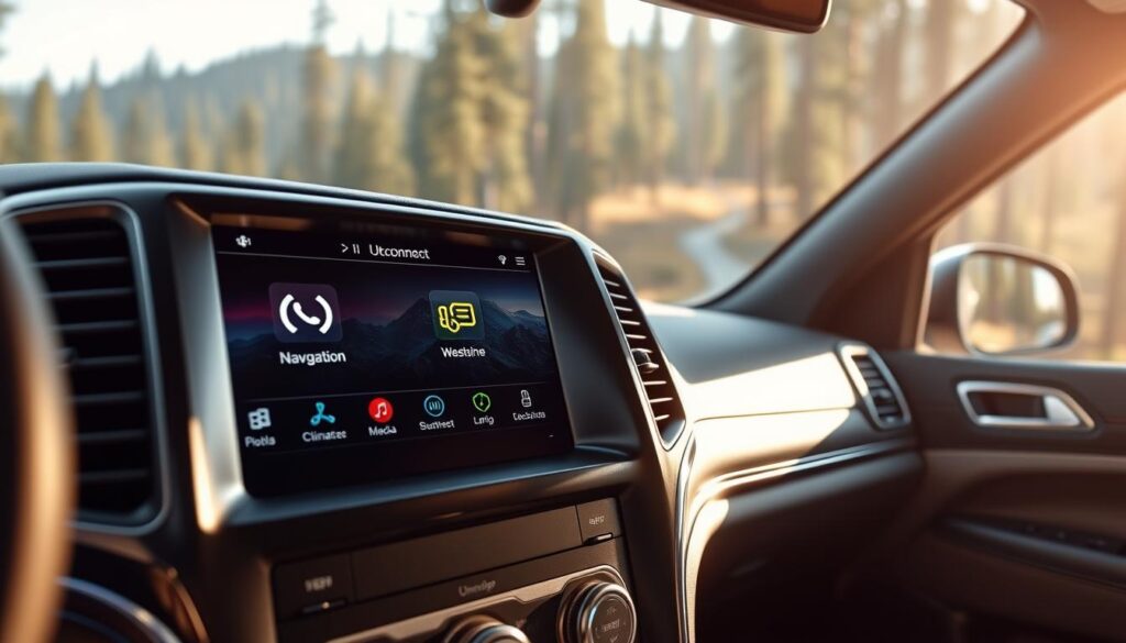 Uconnect touchscreen interface