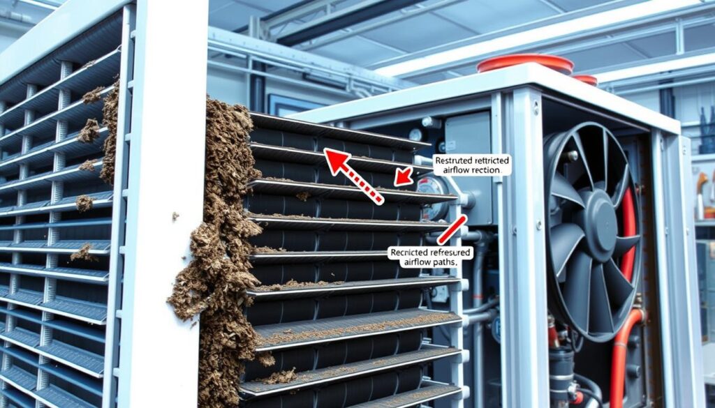 condenser airflow restrictions