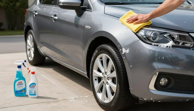 Car being thoroughly washed before long-term storage for 6 months