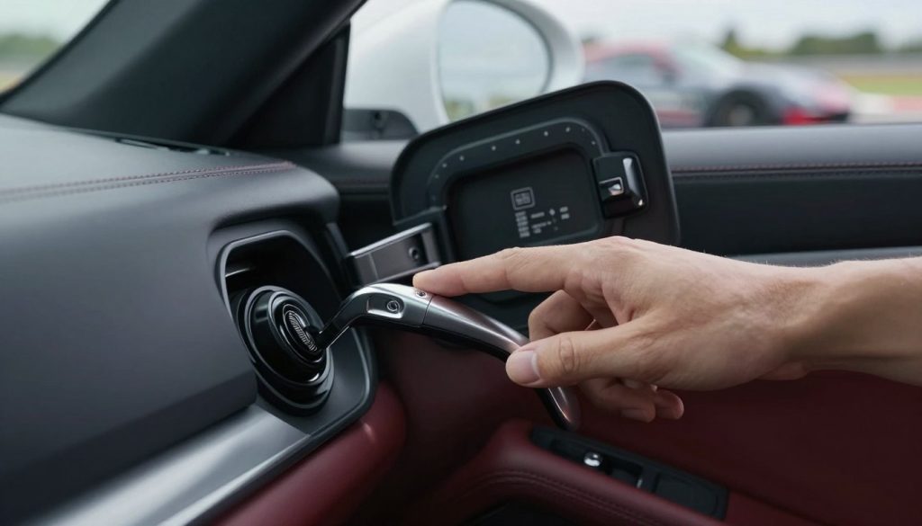 Porsche fuel door release