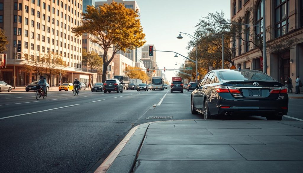 curb distance vehicle parking