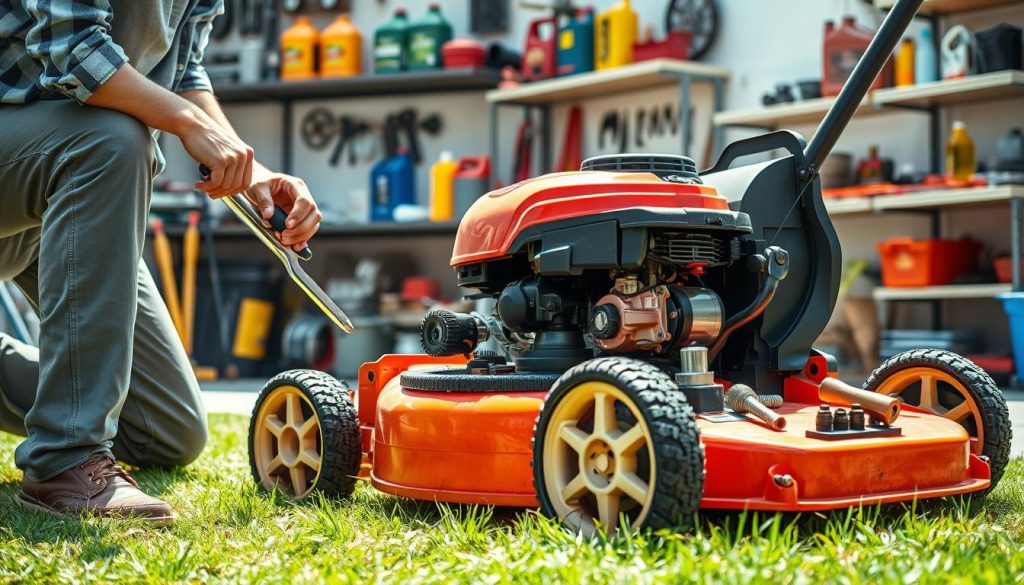 self-propelled lawn mower maintenance