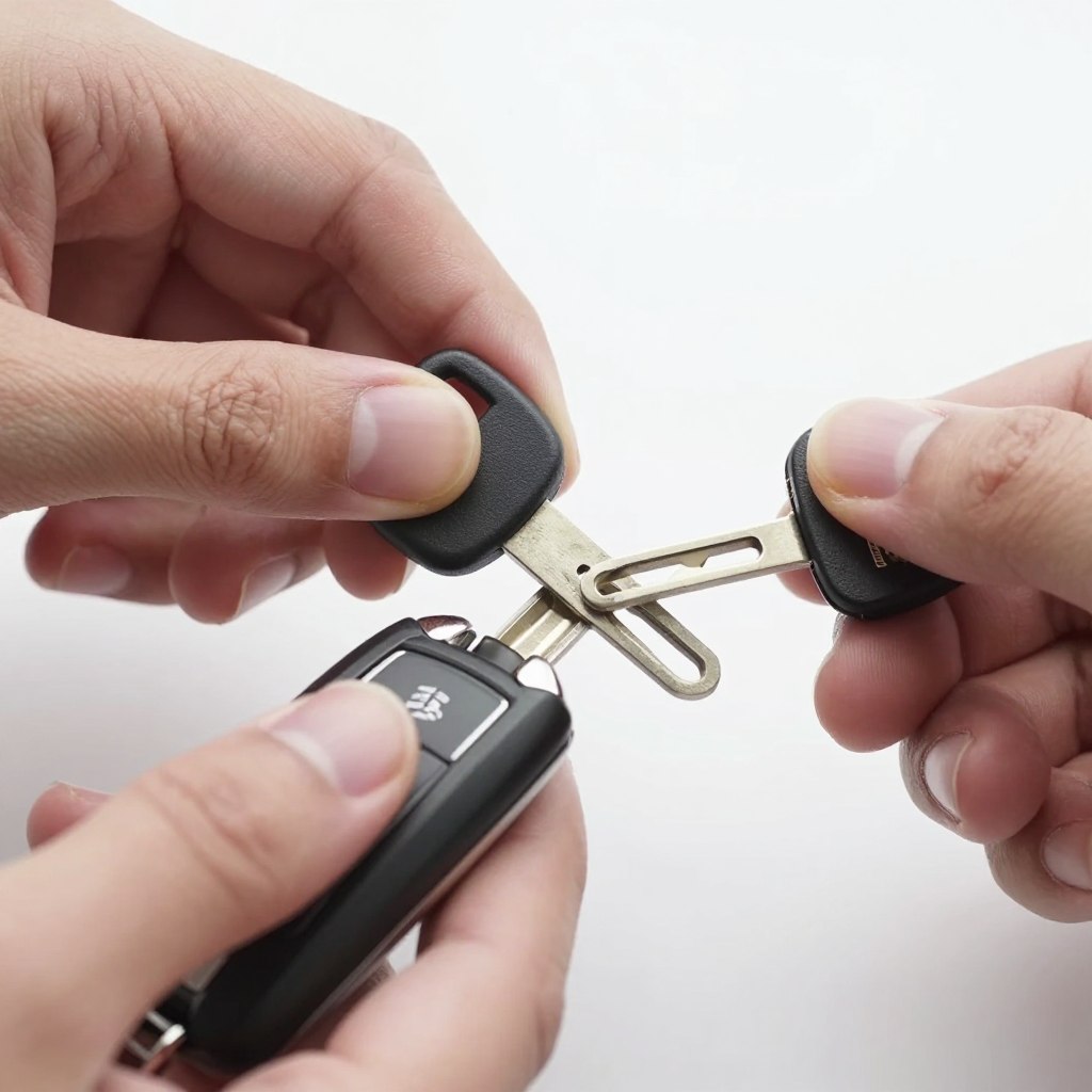 Extracting emergency key from Porsche key fob