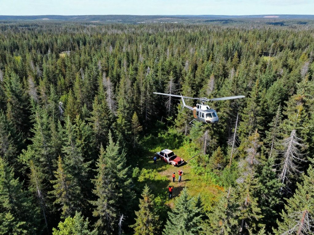 Lost Car Rescue team searching for abandoned classics by helicopter