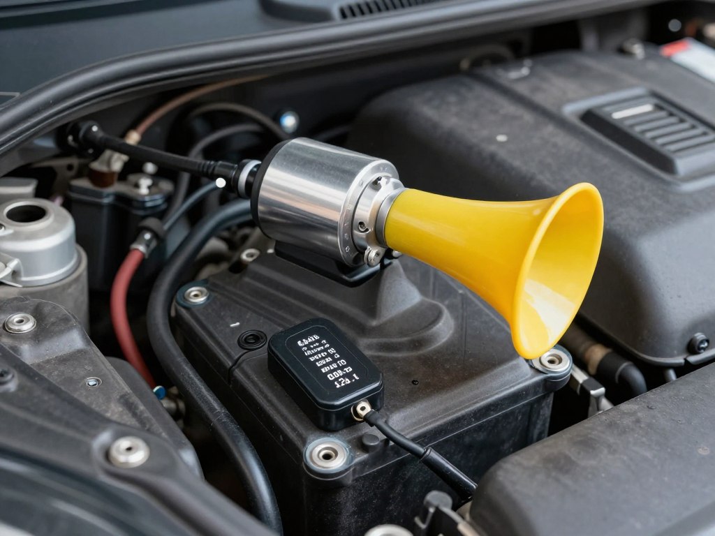 Porsche Macan alarm system location under hood