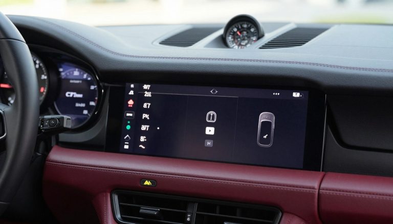 Porsche alarm system control panel with active security features