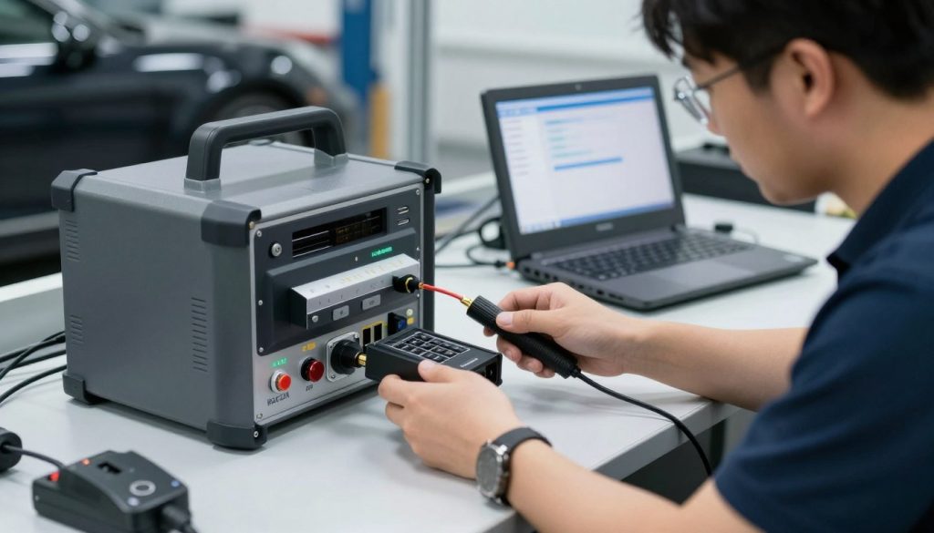 Porsche technician programming alarm system module