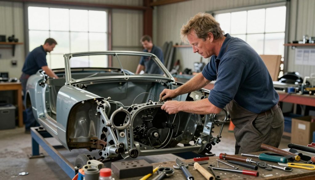 Richard Hammond working in his workshop for Richard Hammond's Workshop