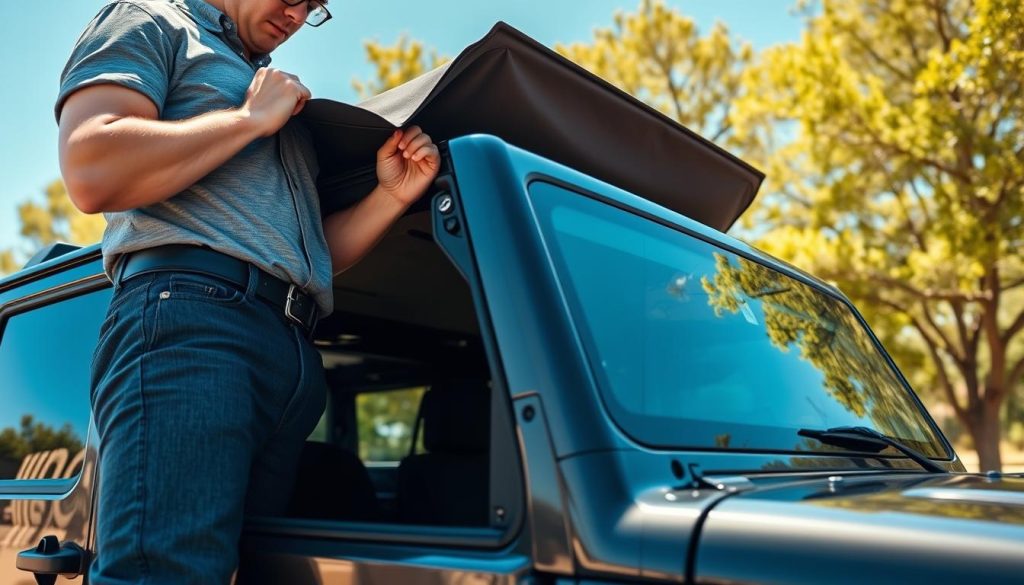 removing Jeep soft top